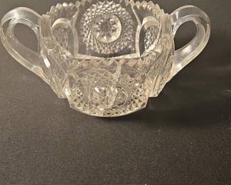 EAPG McKee Sunburst Pattern Open Sugar Bowl