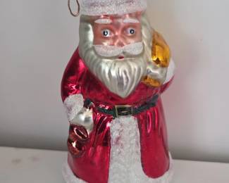 Christopher Radko Santa Claus Glass Ornament