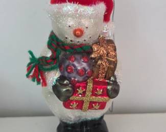 Christopher Radko Festive Folk Flair Snowman Ornament