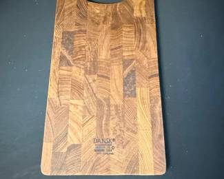 Dansk Staved Teak Cutting Board with Handle