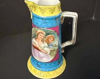 Royal Vienna Style Portrait Pitcher