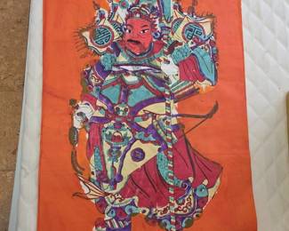 Chinese Nianhua Woodblock Print Door Gods