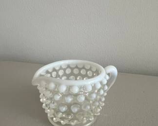 Fenton Hobnail Opalescent Creamer and Sugar Set