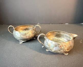 Vintage Benedict Proctor Canada SilverPlated Creamer and Sugar Bowl Set