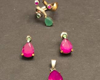 Sterling Silver and Gemstone Jewelry Set Istanbul