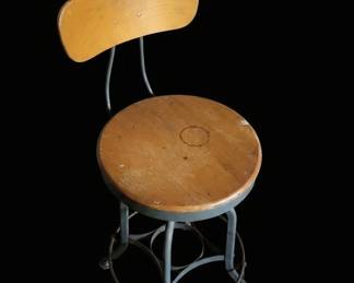 Vintage Toledo Metal Furniture Co. Uhl Steel Adjustable Industrial Drafting Chair