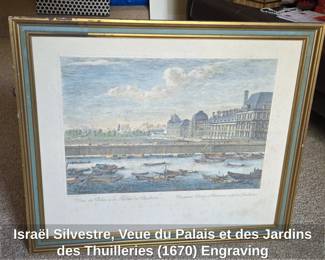 Isral Silvestre, Veue du Palais et des Jardins des Thuilleries Engraving