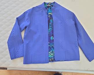 Reversible Blue Floral Kimono Jacket