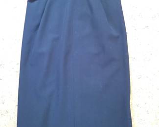 Vintage Pendleton Black Wool Pleated Midi Skirt