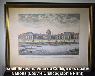 Isral Silvestre, Vee du Collge des quatre Nations Louvre Chalcographie Print