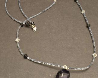 Amethyst Nugget Sterling Silver Necklace