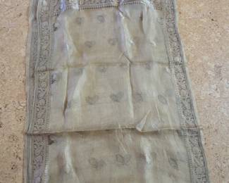 Vintage Banarasi Silk Paisley Shawl or Dupatta