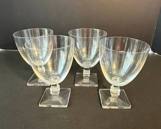 Lalique Argos Crystal Wine Glasses