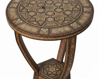 Antique Syrian MotherofPearl Inlaid Occasional Table