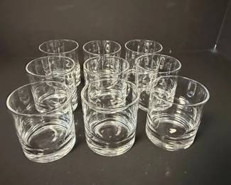 Set of Clear Glass Whiskey Tumblers