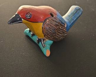 HandPainted Andean Clay Bird Water Whistle second image