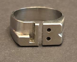 Geometric Stainless Steel OpenCuff Ring