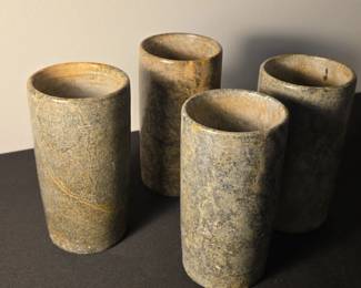 Set of Four Natural Soapstone Tumblers second image
