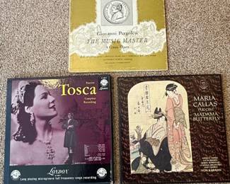 Vintage Opera Vinyl Record Lot Albums Puccini Pergolesi
