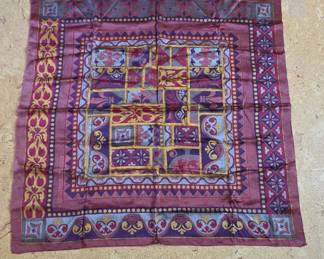 Vintage Adrienne Vittadini Geometric Silk Scarf