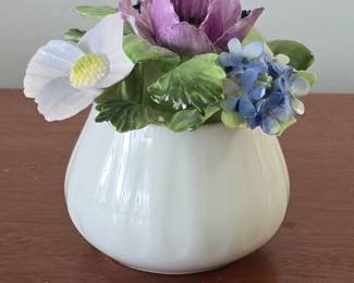 Royal Adderley Bone China Floral Arrangement with Anemones and Forgetmenots