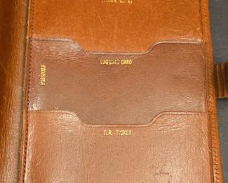 Vintage Leather Travel Document Organizer Wallet second image