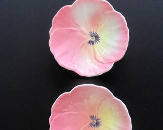 Vintage English Bone China Pansy Trinket Dishes second image