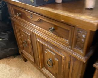 Wooden Nightstand Cabinet