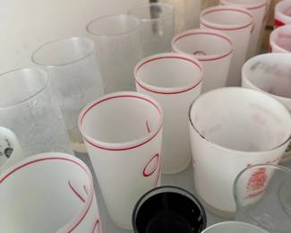 Frosted RedRim Tumblers