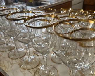 Gold Rim Wine Glasses