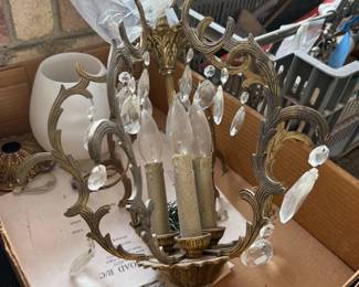 Brass Crystal Chandelier