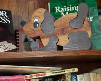 Wooden Puppy Figure