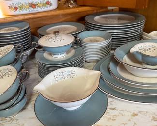 Blue Floral China Set