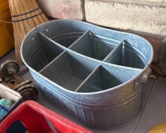 Galvanized Utensil Caddy