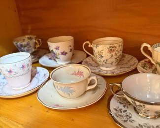 Mismatched Teacups Set