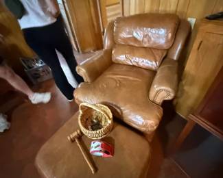 Leather Wingback Chair