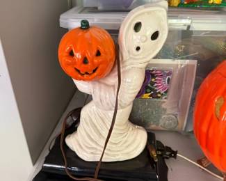 Ghost Pumpkin Figurine
