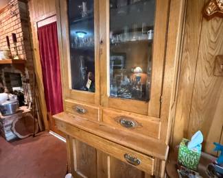 Oak Stepback Cupboard