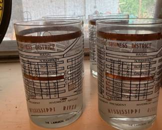 French Quarter Map Glasses