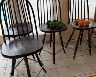 Oak Windsor style bar stools
