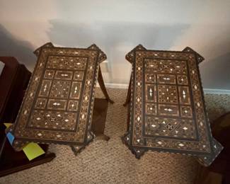 Mother of Pearl inlaid small tables