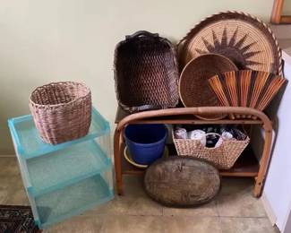 BBS511 - Handcrafted Woven Baskets, Rattan & Plastic Shelf Units, Place Mats, Dish Towels & More