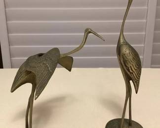 BBS510 - Pair Of Vintage Brass Cranes