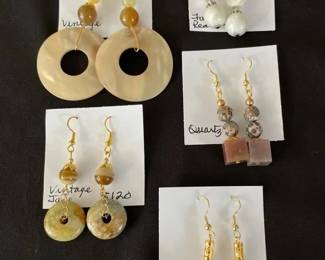 BBS037 - Myrna Lee Chang Assorted Vintage Dangle Earrings
