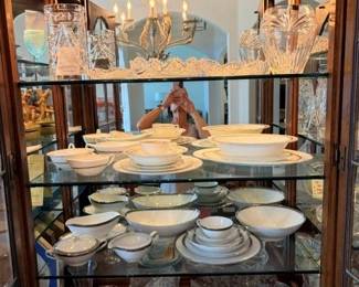 waterford fukugawa noritake sets and antique crystal stemware