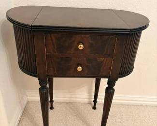 antique sewing table front