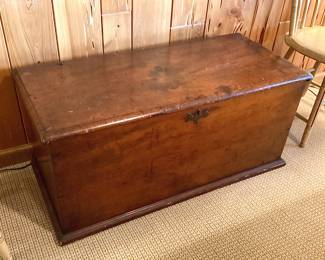 Antique pine blanket box