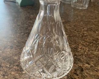 Waterford Hand Cut Lead Crystal Lismore Roly Poly Decanter and Cordial Decanter