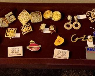 Designer Pins, earrings and GWP rare jewelry
