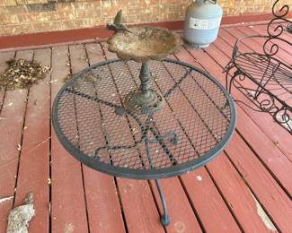Metal Table - Bird Bath